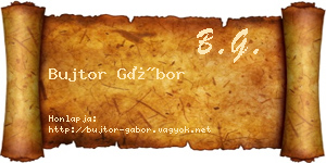 Bujtor Gábor névjegykártya