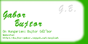 gabor bujtor business card